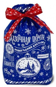 Новогодний подарок Мешочек посылка синий 1000 гр.